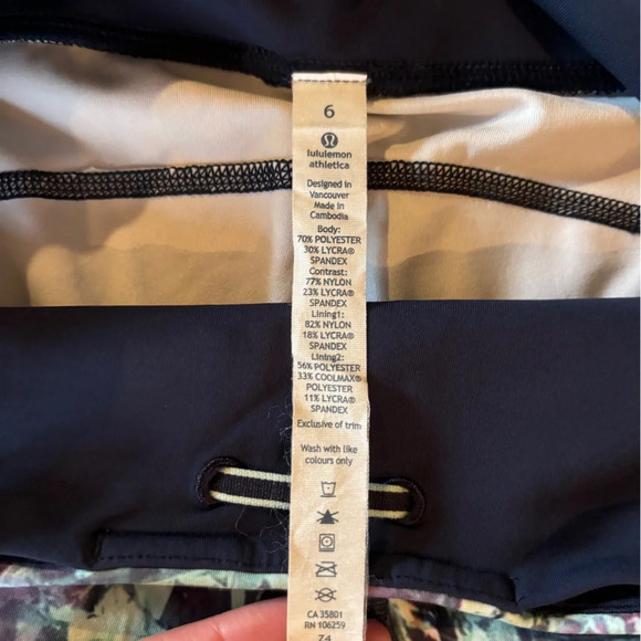 Lululemon Run Top Speed Crop Iridescent Multi W6E99S Women's Size 6 - Picture 11 of 12